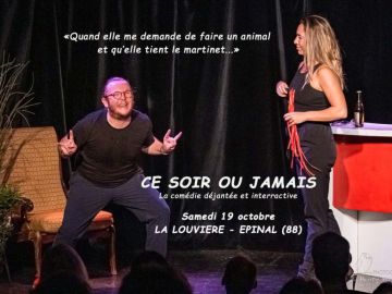 EPINAL, les toutes dernières places pour la comédie hilarante !
Il a promis à sa mère de trouver l'amour avant ses 30 ans...
Il lui reste une heure ! 🤣
Vos...