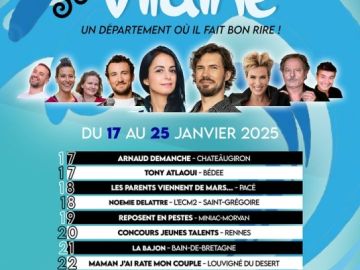 Offrez du rire en Ille-et-Vilaine pour les fêtes 🎅 Ne manquez pas nos spectacles du 17 au 25 janvier, partout dans le département ! Vos places:...